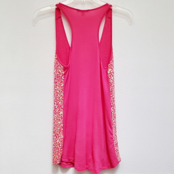 Charlotte Russe Iridescent Fuchsia Sequin Tank Top - Picture 6 of 11
